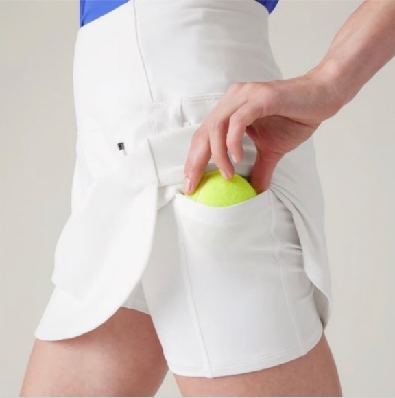 Athleta White Fairway 16” Lined Golf Skort With Pockets Size Small - Picture 1 of 8